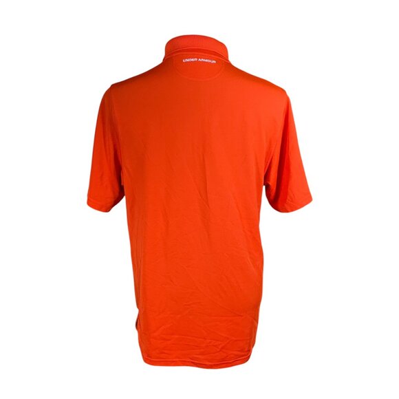 Under Armour Men's HeatGear Solid Orange Short Sleeve Polo Shirt Medium - Picture 5 of 8